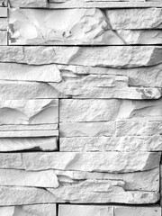 Texture and background of white decorative stone