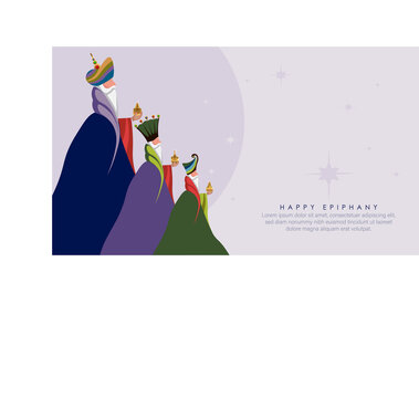 Vector Illustration of Epiphany.A Christian festival.	