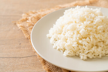 cooked rice on plate