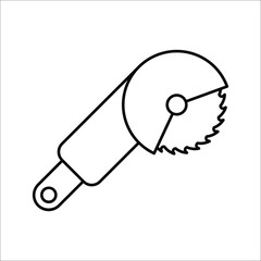 circular saw icon on white background. From Working tools, Construction and Manufacturing icons.
