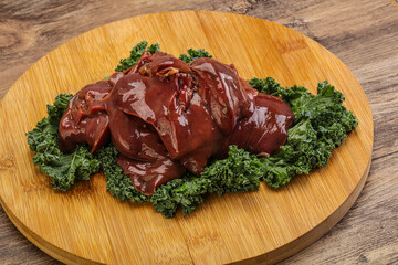 Raw chicken liver for cooking