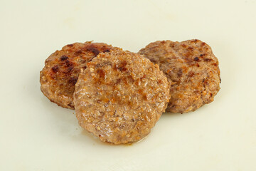 Homemade roasted cutlet minced meat