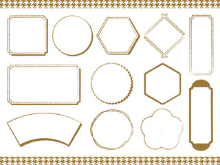 和　和風　グラフィック素材　ふきだし　枠