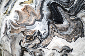 Luxury art in Eastern style. Golden swirl, artistic design. Painter uses vibrant paints to create these magic art, with addition golden glitters, lines. ART&GOLD.  Masterpiece of designing art. 