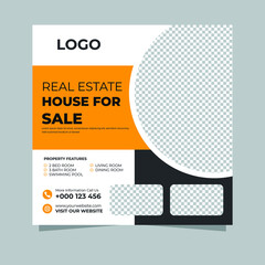 Real estate house social media post template
