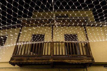 Christmas lighting in the town of Guadalupe in the province of Caceres, Spain