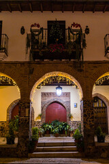 Christmas lighting in the town of Guadalupe in the province of Caceres, Spain