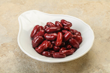 Canned red Kidney in the bowl