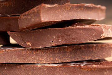chocolate is broken into a large number of pieces