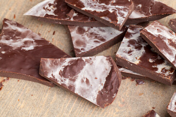 chocolate is broken into a large number of pieces