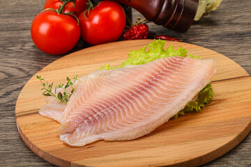 Raw tilapia fish for cooking