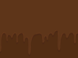 溶けて垂れているチョコレートのイメージの背景イラスト