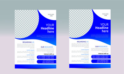 Medical flyer design template, Vector illustration,Corporate business template in A4 size