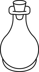 The illustration of glass bottle. Suitable for unique glass bottle icon.