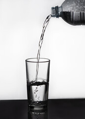 water pouring into glass