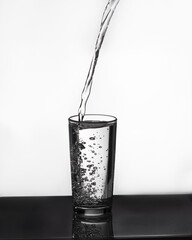 water pouring into glass