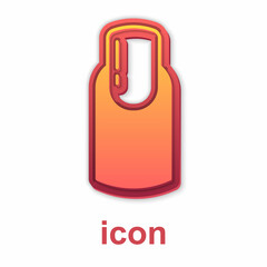 Gold Nail manicure icon isolated on white background. Vector