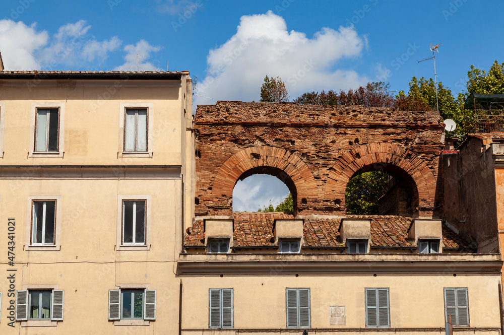 Wall mural fragment of the aqueduct. rome