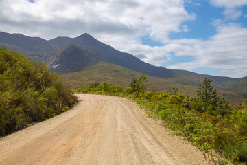 Fototapeta na wymiar Start of the Montagu Pass near George in the Western Cape of South Africa
