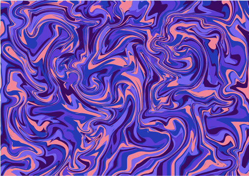 psychedelic purple pattern, purple waves poster, marbleized decoration illustration, marbleized paper printing, groovy banner