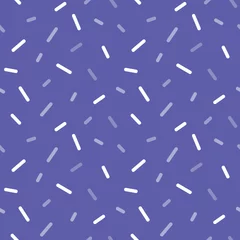 Rolgordijnen Vector naadloze patroonachtergrond met confetti, hagelslag voor partij, festival, vieringsontwerp met trendy kleur van het jaar 2022, zeer peri. © cosmic_pony