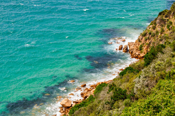 Crashing waves below the Gull Island Lookout on Cape Woolamai - Phillip Island, Victoria, Australia
