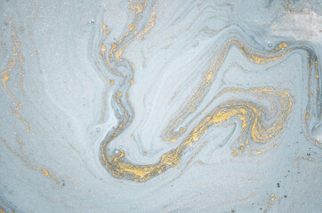 Natural luxury. Tiffany blue. Abstract ocean- ART. Style incorporates the swirls of marble or the ripples of agate. Very beautiful blue paint with the addition of gold powder.	
