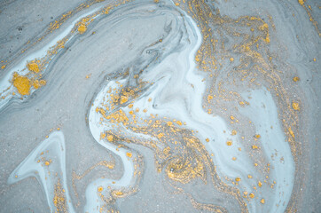 Natural luxury. Tiffany blue. Abstract ocean- ART. Style incorporates the swirls of marble or the...