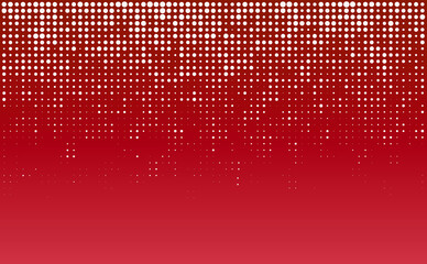 Fototapeta na wymiar Red and white dotted background. Falling dots, snow, circles.