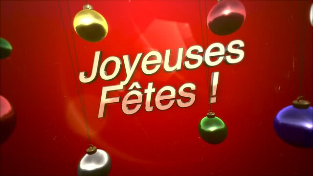 joyeuses fetes zoom boules 4K