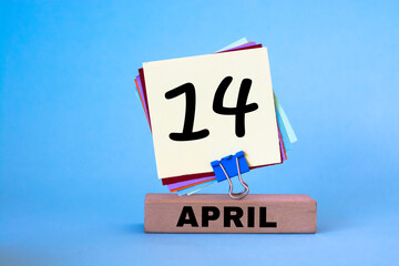 April 14 written on a calendar to remind you an important appointment.