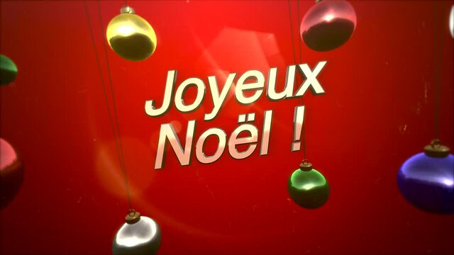 joyeux noel boules 4K