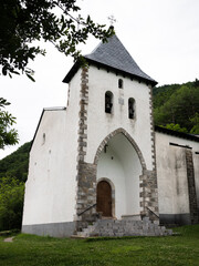 Fototapeta na wymiar View of Santa Elena chapel near Biescas, Huesca, Aragon, Spain