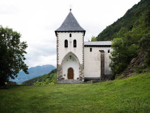 View Of Santa Elena Chapel Near Biescas, Huesca, Aragon, Spain