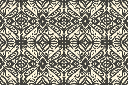 Vector seamless ethnic pattern. Tribal and geometric motifs. Vintage decorative ornament element texture print for textile, fabric, paper, tile,  wallpaper background or web design illustration.