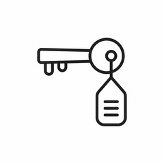 ROOM KEY icon in vector. Logotype