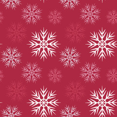 A seamless pattern on a square background is snowflakes. Design element