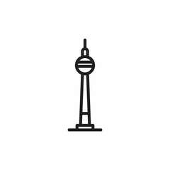 BERLIN  TV TOWER icon in vector. Logotype - obrazy, fototapety, plakaty