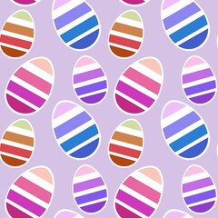 Obraz premium Easter seamless pattern with eggs for wallpaper and fabrics and textiles and packaging and gifts 