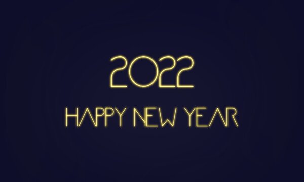シンプルでお洒落な22年ハッピーニューイヤー背景壁紙素材 紺色 22 Gold Happy New Year On Navy Blue Background Stock Illustration Adobe Stock