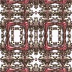 3d effect - abstract geometric metallic surface pattern 