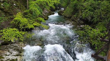 Fototapeta na wymiar Tolmin Gorge in Triglav national park in Slovenia