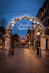Christmas decoration in Strasbourg in France on December 6th 2021