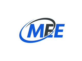 MEE letter creative modern elegant swoosh logo design