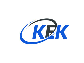 KEK letter creative modern elegant swoosh logo design