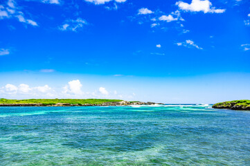 uninhabited island in the caribbean and atlantic ocean on the border