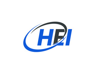 HEI letter creative modern elegant swoosh logo design
