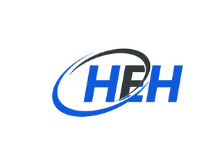 HEH letter creative modern elegant swoosh logo design