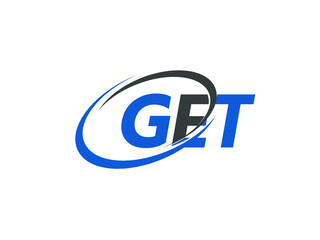 GET letter creative modern elegant swoosh logo design