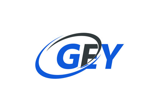 GEY letter creative modern elegant swoosh logo design